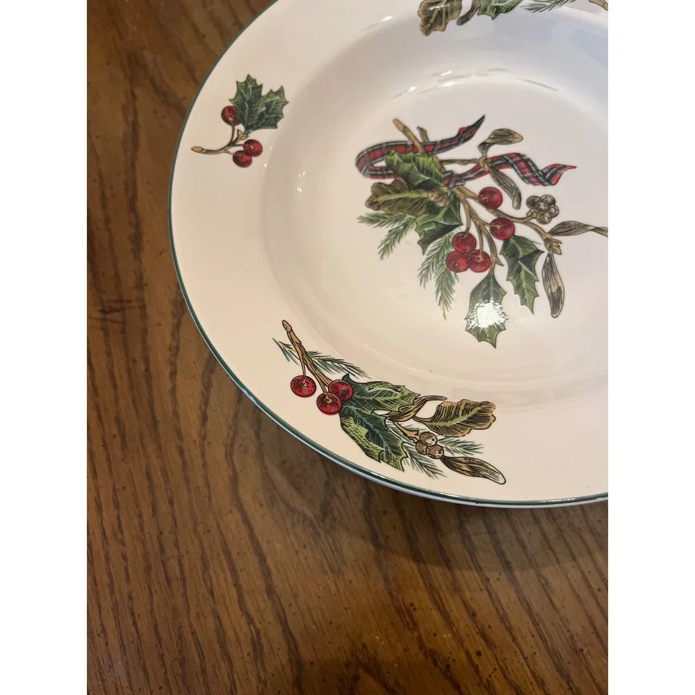 Garland by Royal Gallery Christmas Holly Berry Soup‎ Bowls Set of 6
